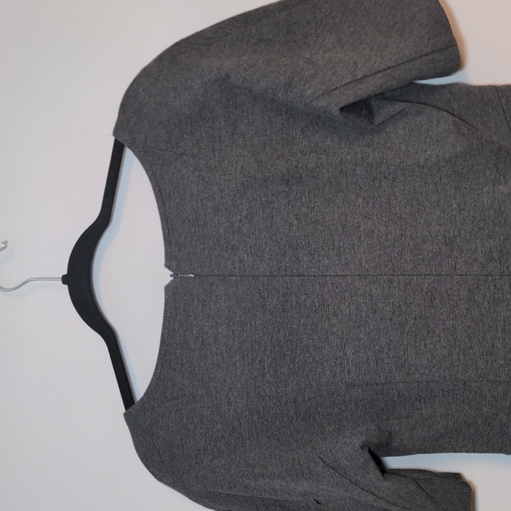 Boden Grey Short Sleeve A-Line Cross Front Lined Sweater Dress Size 10 - Picture 7 of 15